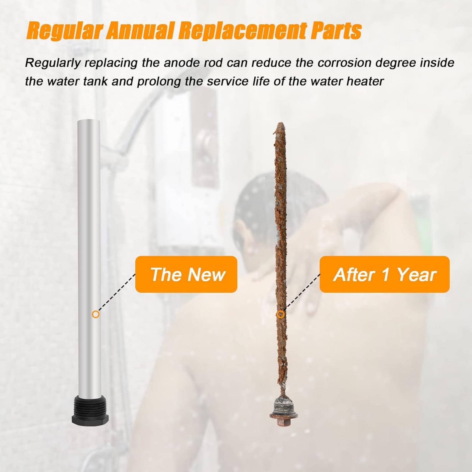 1×Quality Magnesium Anode Rod for Suburban Water Heater OEM 232767 Brand New