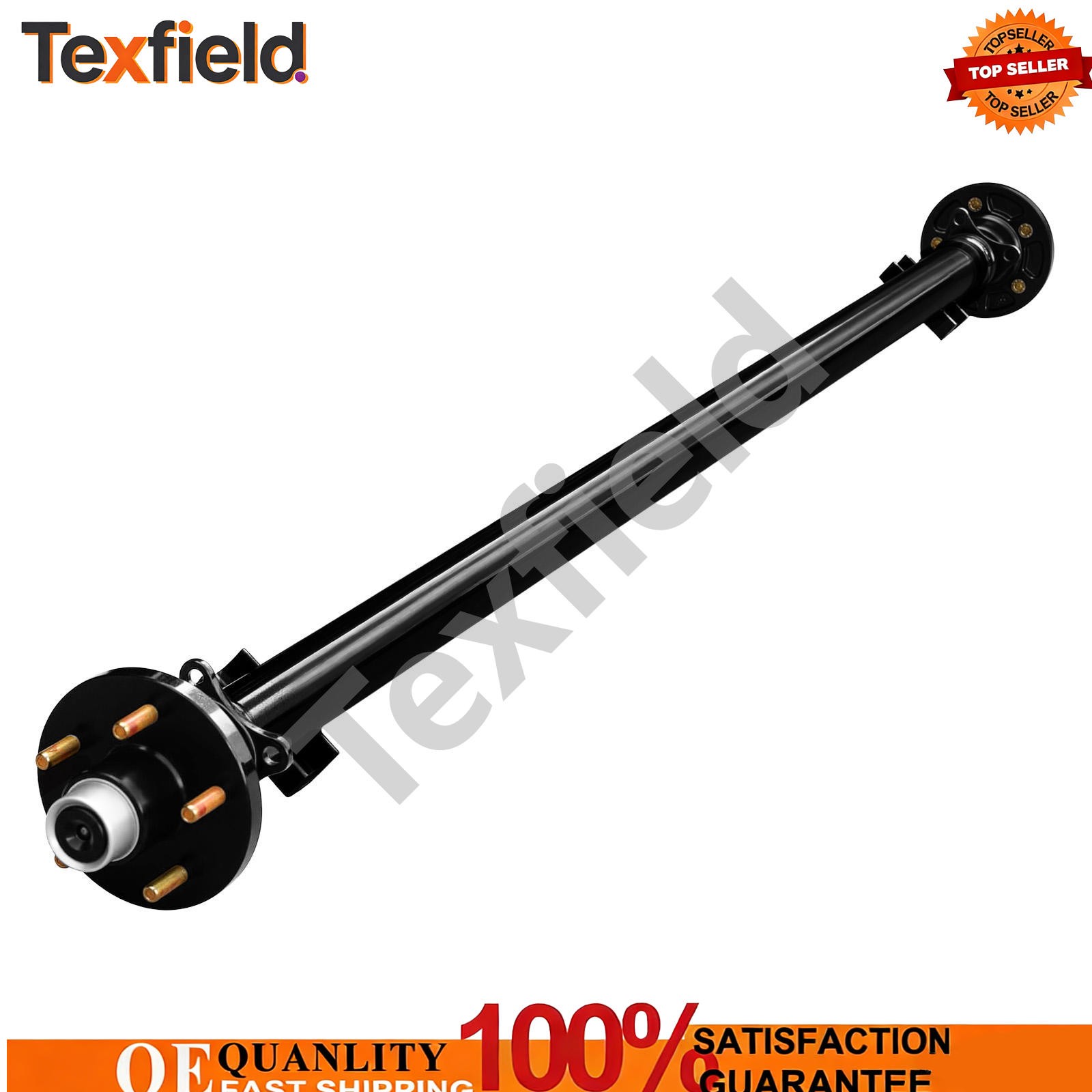3500 lbs Trailer Axle 5×5 Bolt Pattern 95″ Hubface New 80″ Spring Center