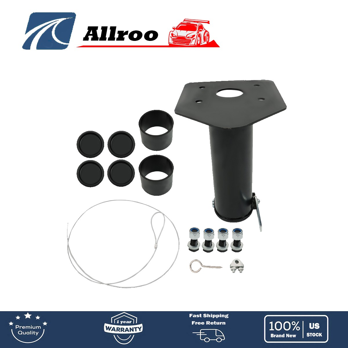 12″ -17″ Forward Offset Fifth (5th) Wheel Adapter Hitch to Gooseneck Adjustable