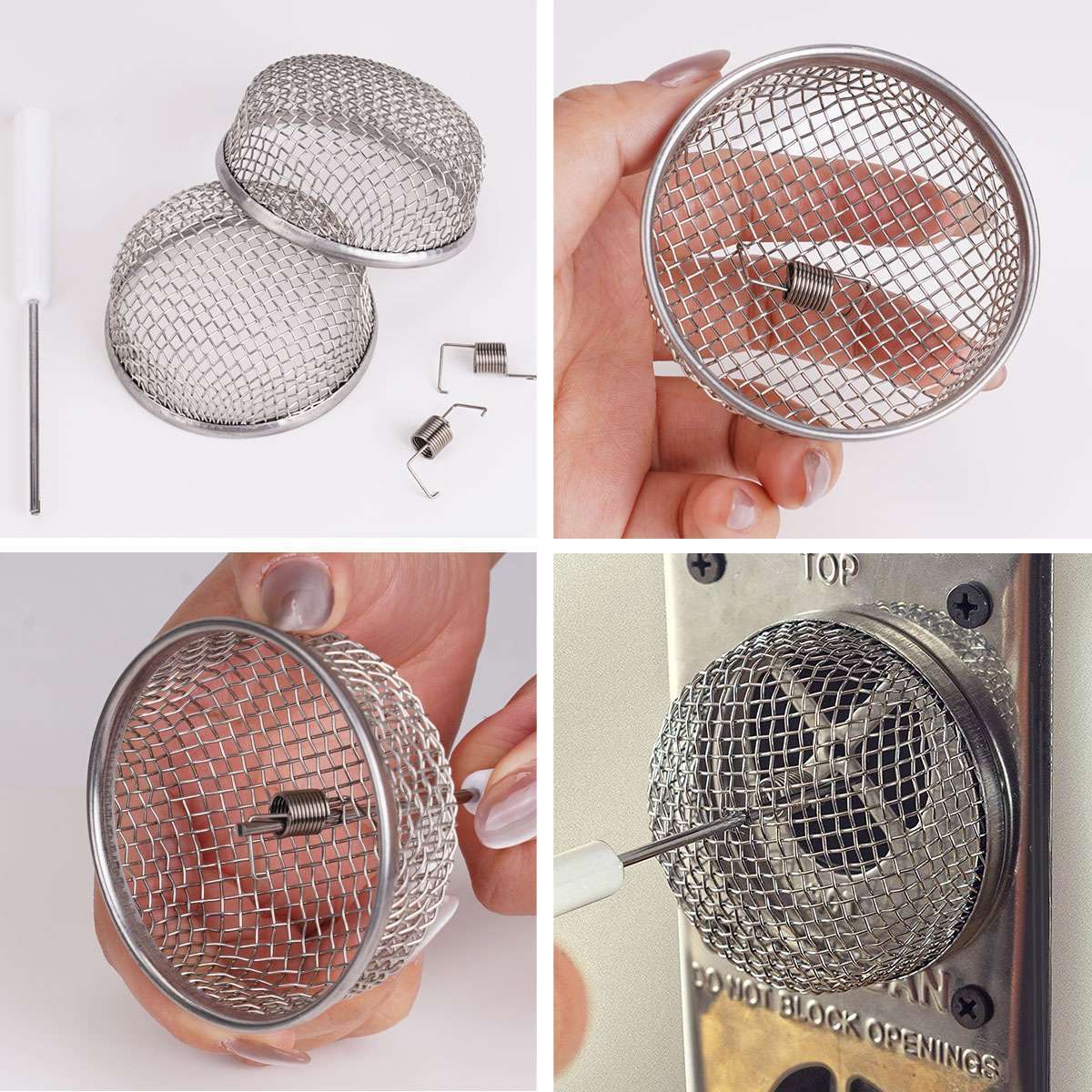 2Pcs For RV Furnace Vent Cover 2.8 inch Flying Insect Bug Screen Camper Heater