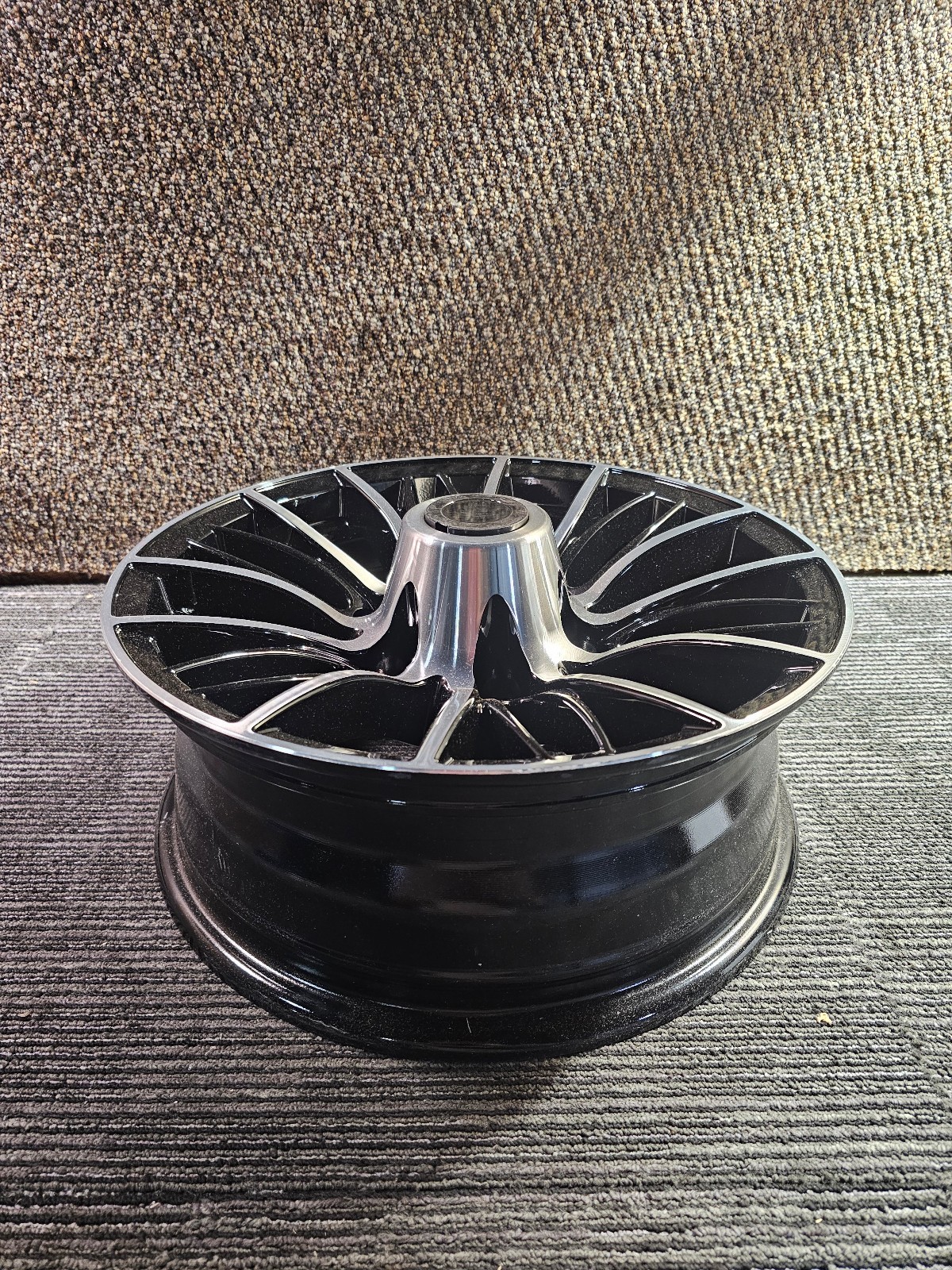 (QTY 1) eCustomrim Evolution Black Machined Trailer Wheel Rim 16×6 6×139.7 0mm