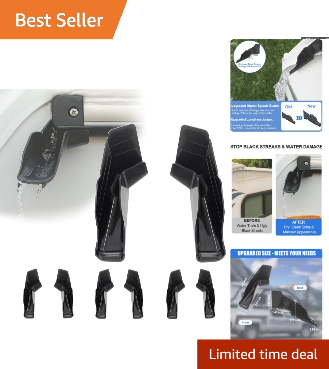 One-Piece RV Gutter Spouts – Effortless Installation & Maximum Performance