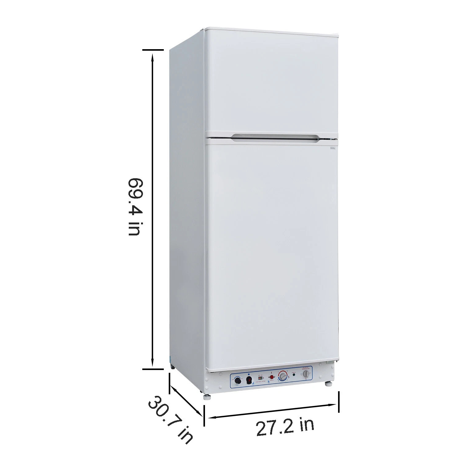Smad Gas LPG Fridge Freezer Outdoor RV Refrigerator with freezer 13.4 Cu.Ft 110V