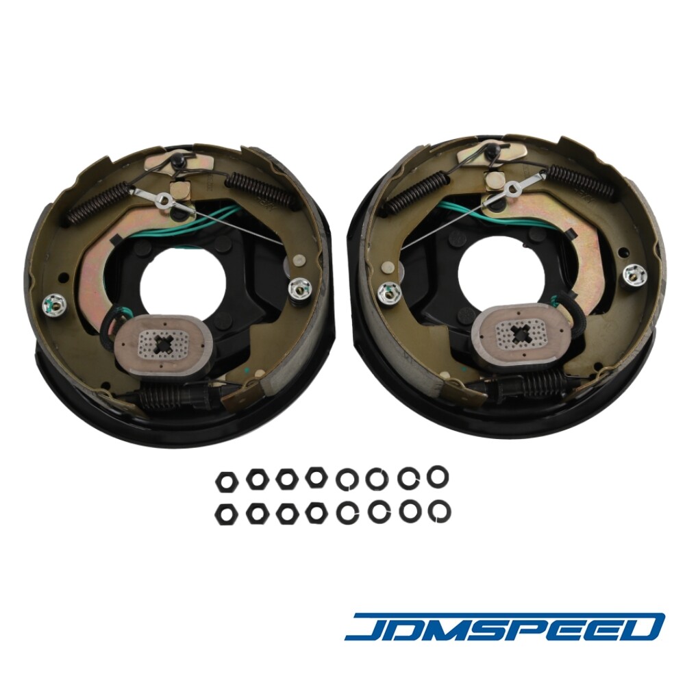 Left+Right Electric Trailer Brake Assembly 10″ x 2-1/4″ Self-Adjusting