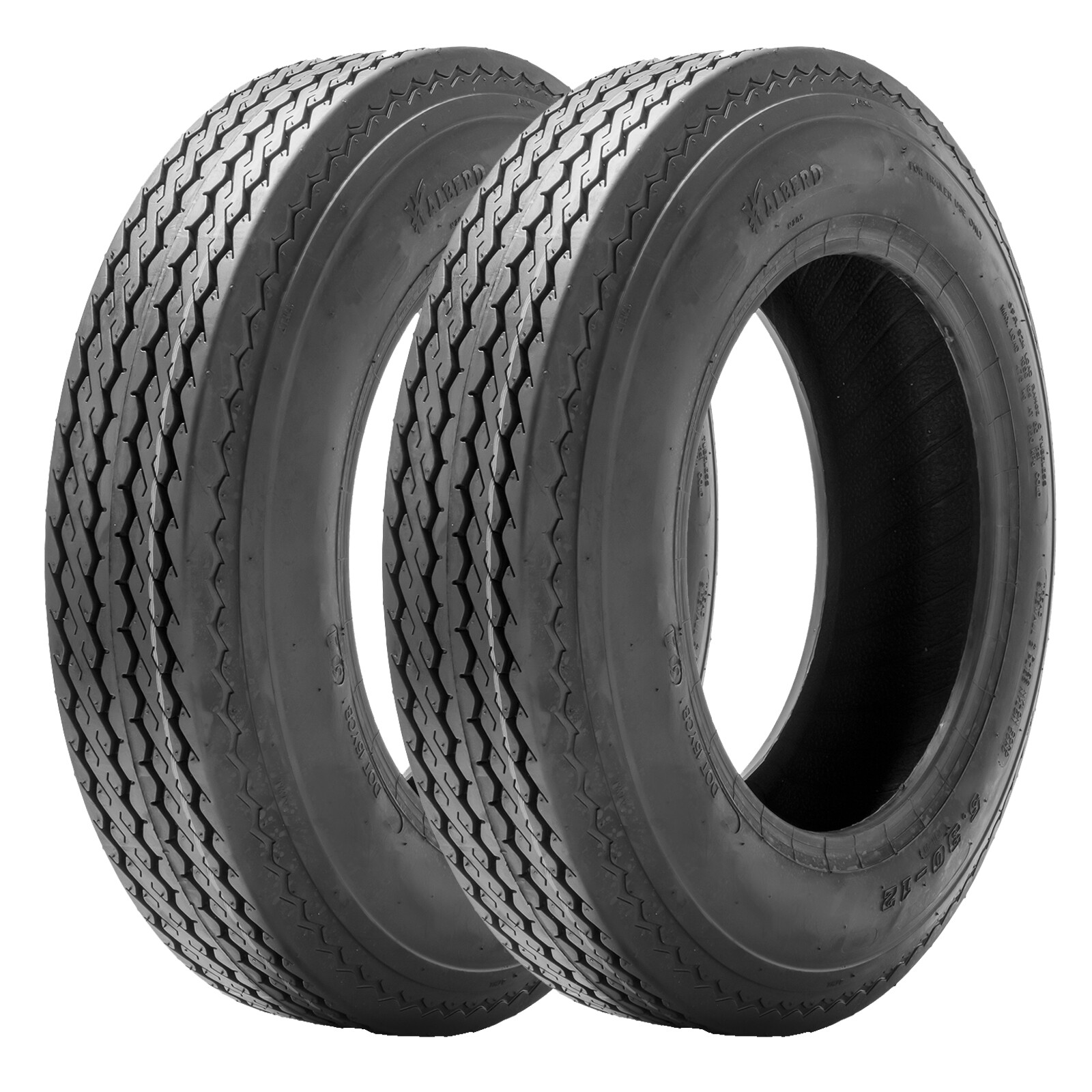 Set Of 2 5.30-12 Trailer Tires 6Ply Heavy Duty 5.30×12 5.3-12 Replacement Tyres