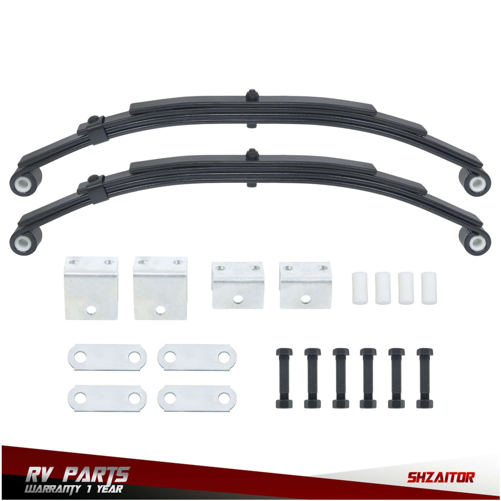 Trailer Axle Suspension Kit For 5000lbs 4 leaves 2500 lbs Leaf Spring & Hanger