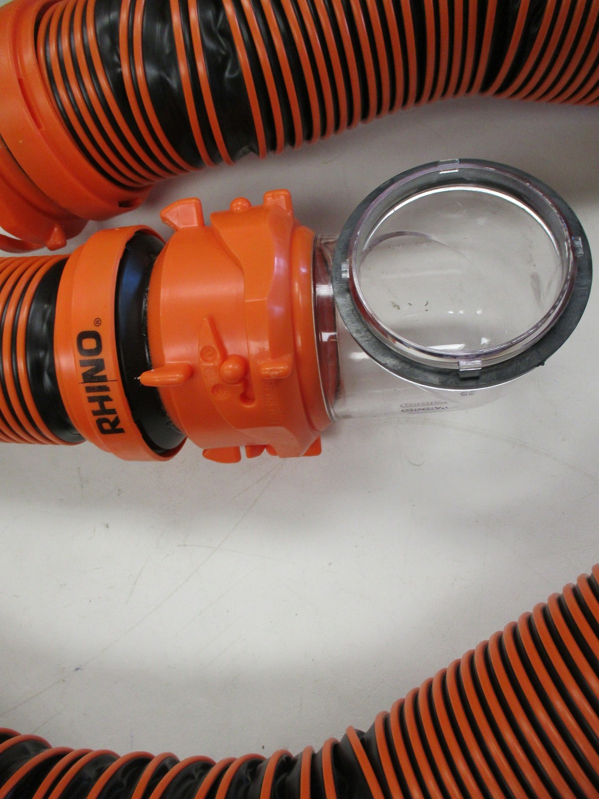 RHINO RV SEWER HOSE KIT 15 FOOT BLACK & ORANGE RV CAMPER