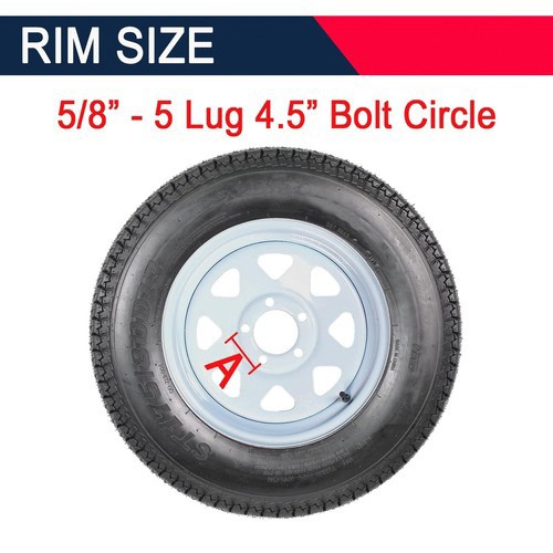 2-Pack Trailer Tires On Rim ST175/80D13 Heavy Duty Utility & Boat Trailer Tires