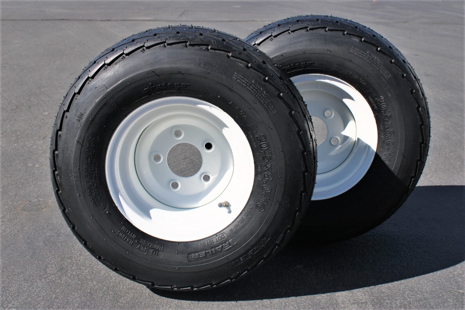 (Set of 2) 205/65-10 20.5×8.0-10 10 ply Load Range E Super Durable Trailer