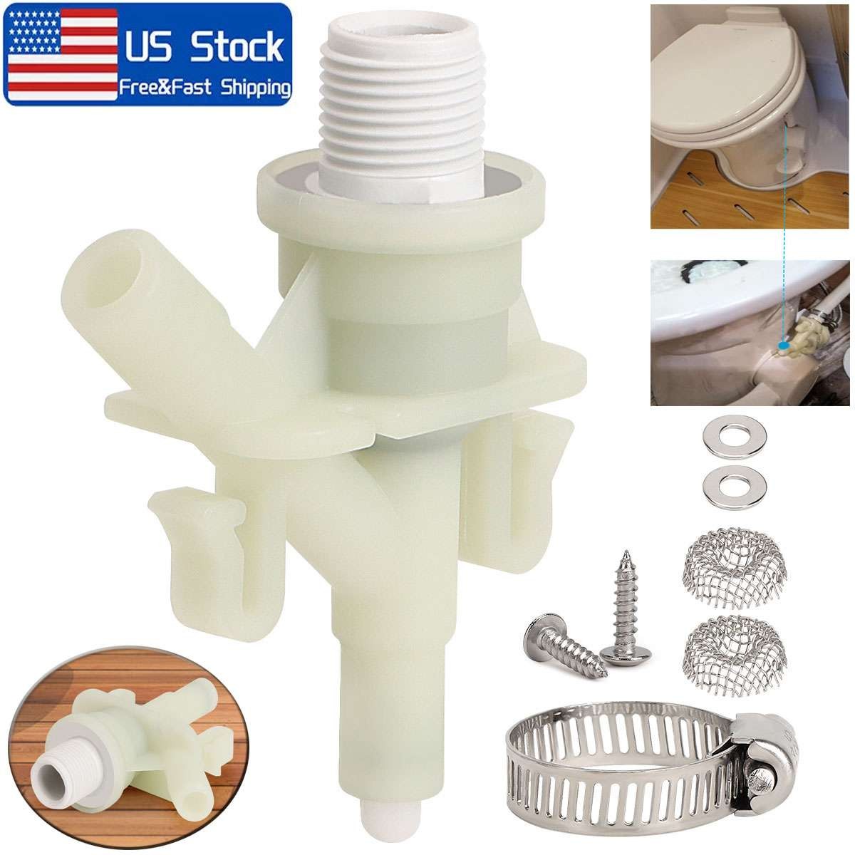 Upgraded Fit For Dometic Pedal Flush Toilet Water Valve RV 385311641 300 310 320