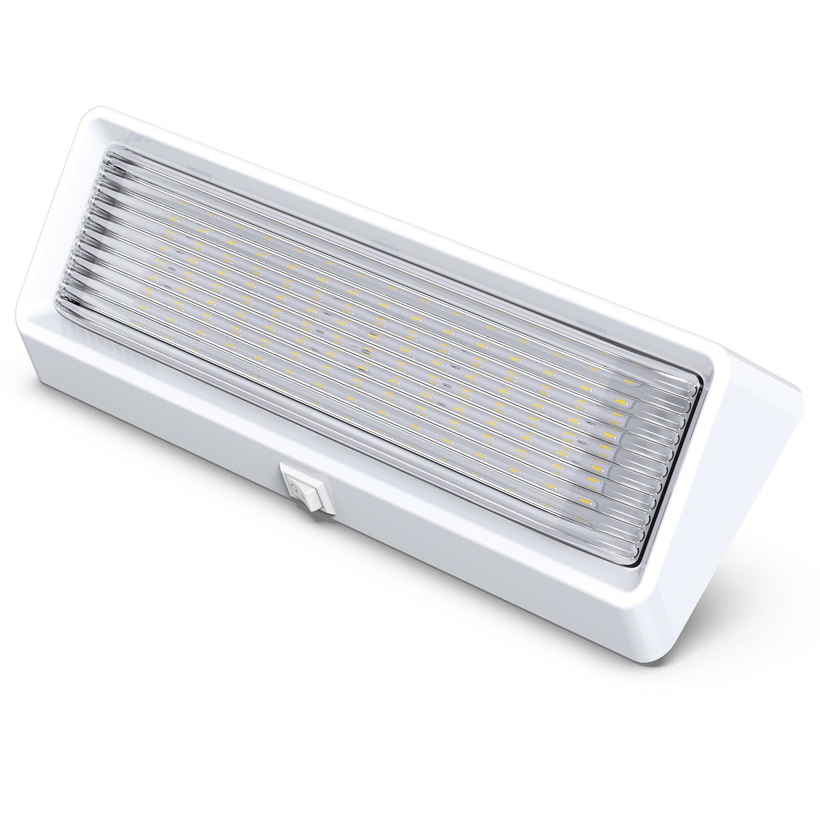 12 inch White Exterior RV LED Porch Light 650LM 12 Volt with Switch