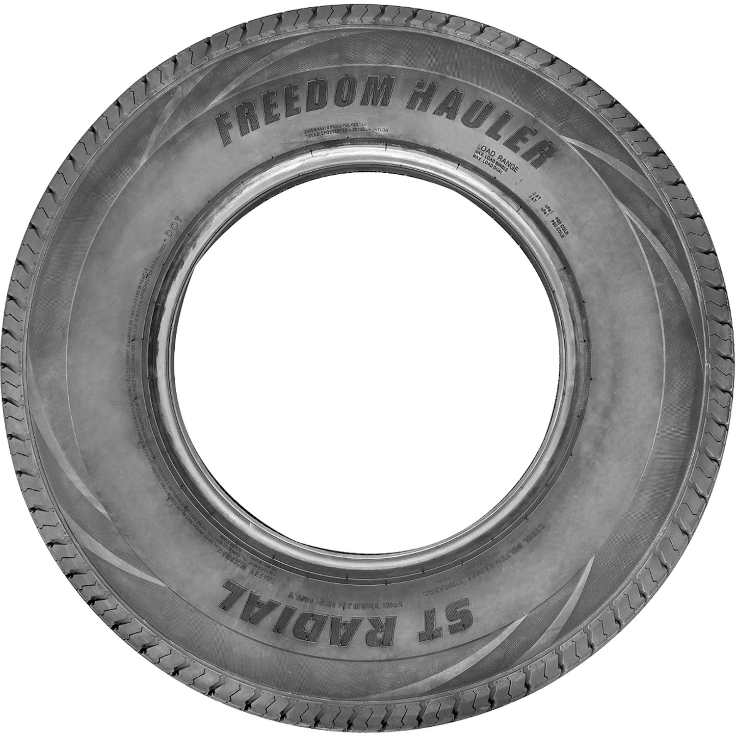 4 Tires 235/85R16 128/124N 12 Ply Freedom Hauler ST Radial Steel Belted Trailer