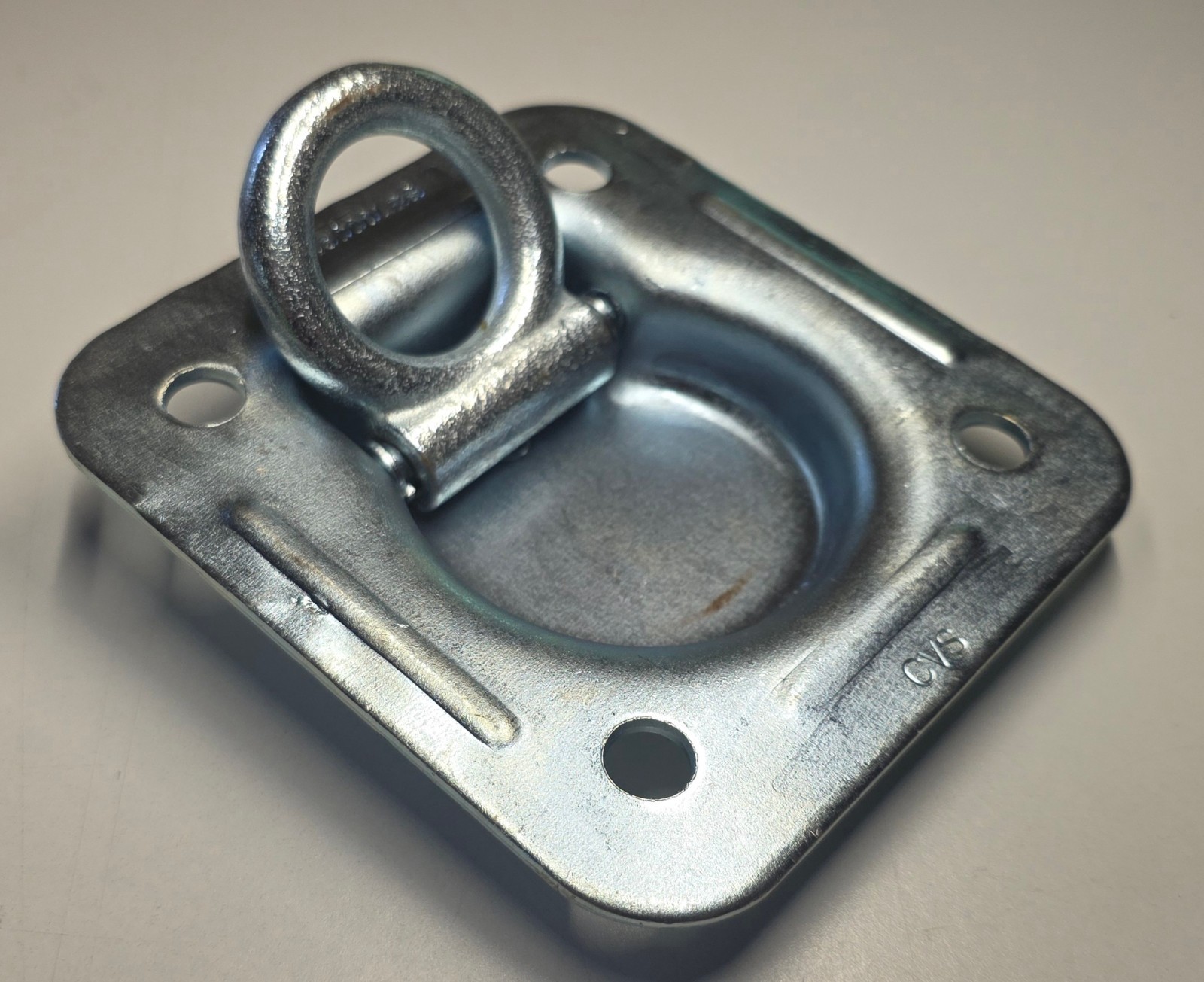 5000 Pound Tie Down Square 4 Hole Recessed D-Ring RV Trailer 5000LB