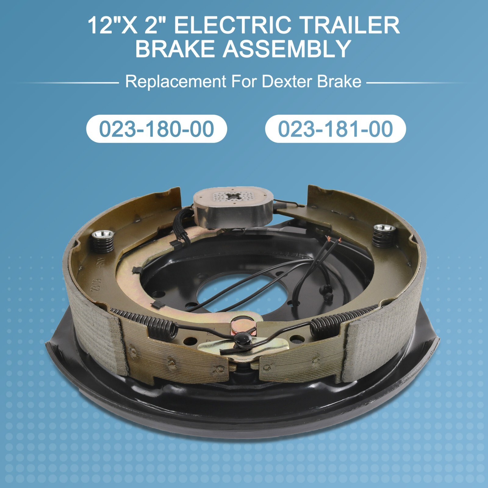 21005 Electric Trailer Brake 12″ x 2″ Assembly 7000 lbs Axle 2 Pair Set 12×2 NEW