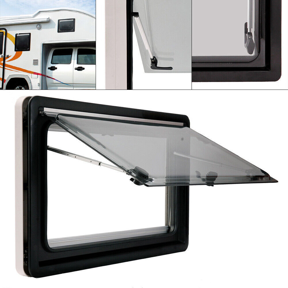 RV Caravan Extrapolated Ventilation Camper Hinged Push Window Hatch 900x500mm