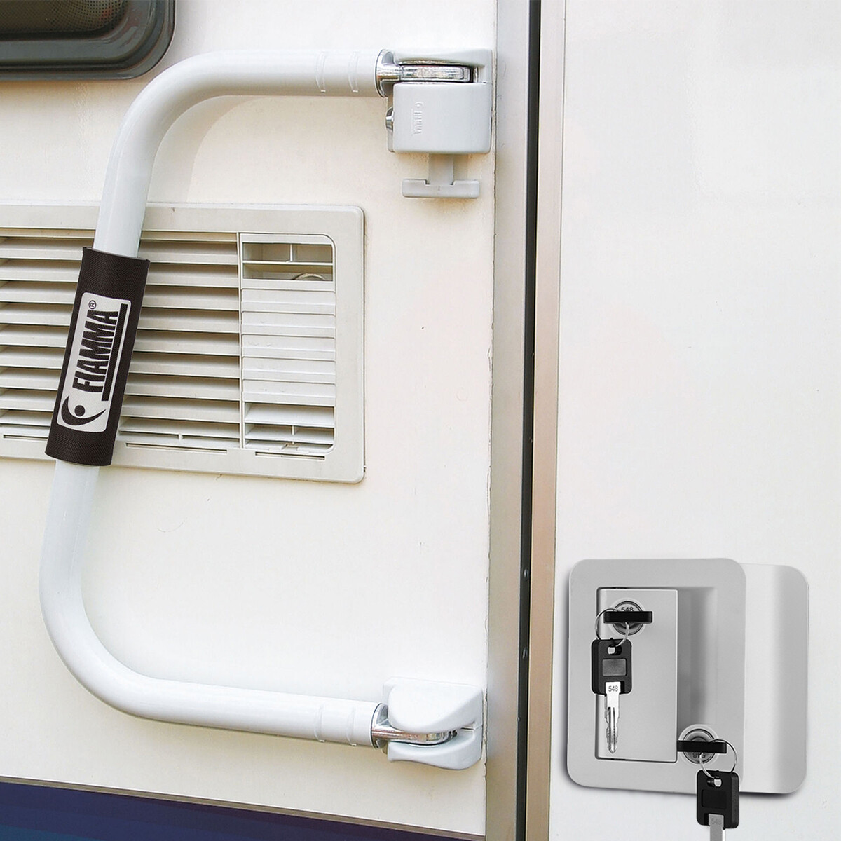 Universal RV Entry Door Lock w/ Paddle Deadbolt RV Door Latch Handle Replacement