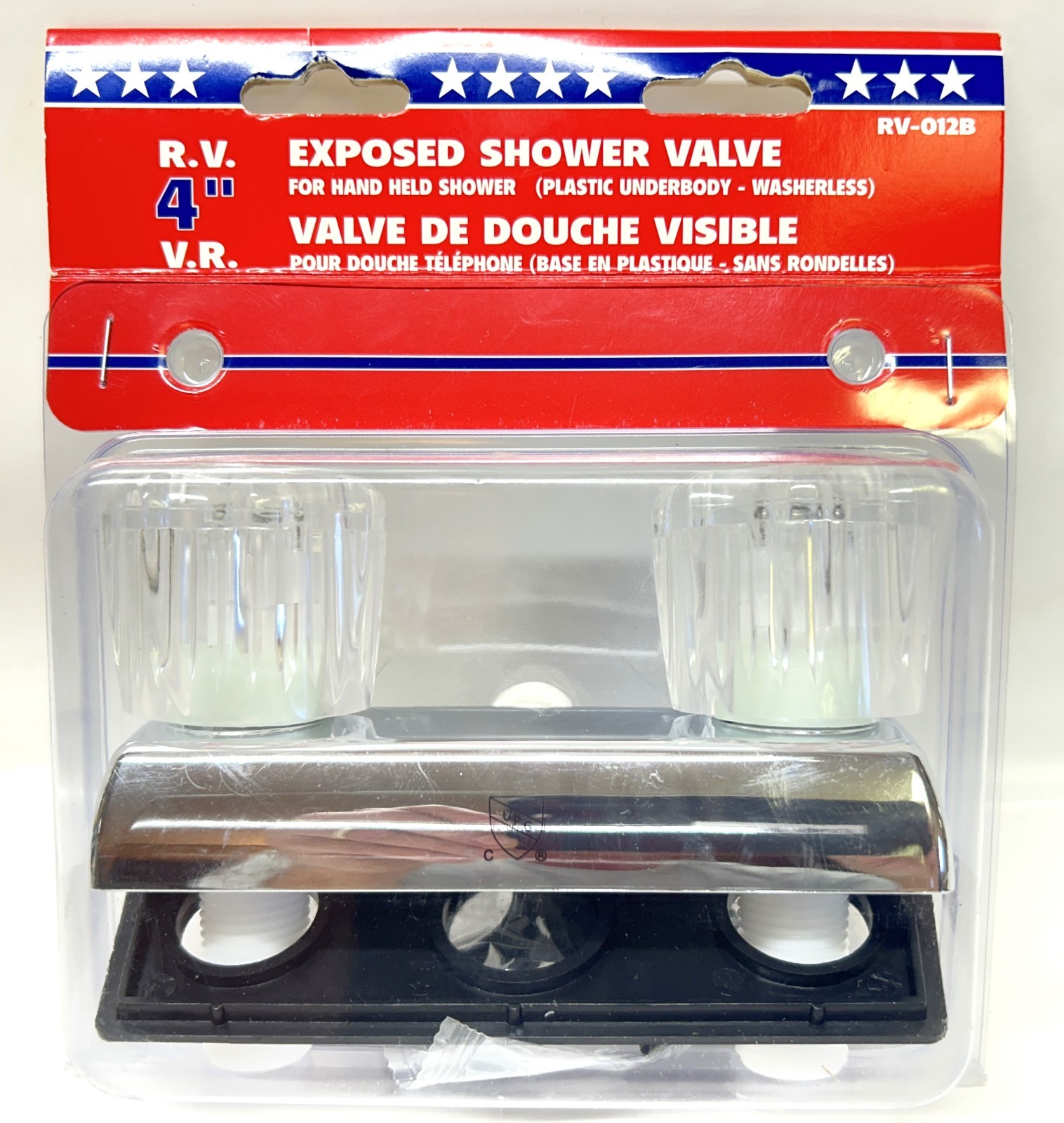 NEW U.S.H. RV-012B Exposed Hand-Held Shower Valve 4 In. RV Camper Trailer