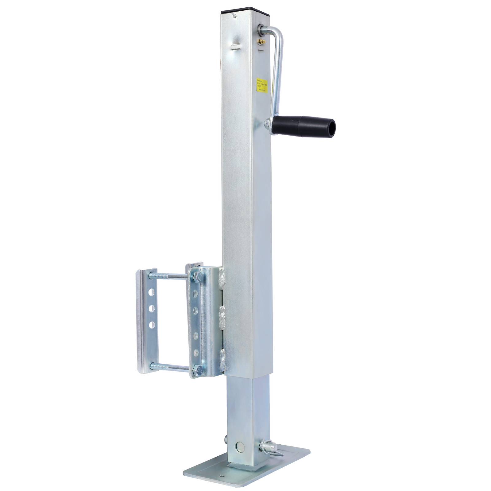 Heavy Duty Trailer Fixed Mount Jack w/Drop Leg 28.6″ of Lift, Max Load 2,500 Lbs
