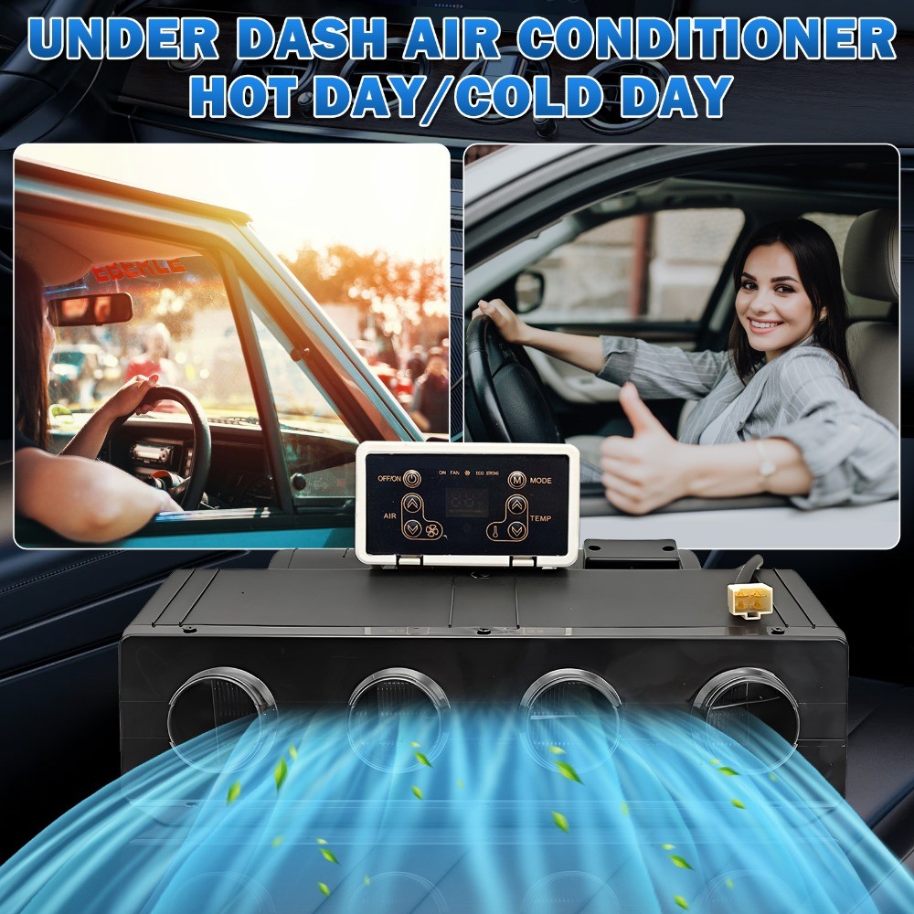 Mieligo12V Remote Electric Cooling Underdash Air Conditioner Panel Kits US