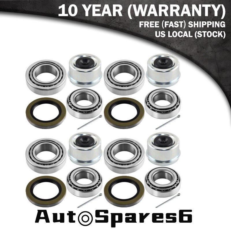 (4 pack) 5200-6k lb Trailer Wheel Bearing Kit 25580/25520 & 15123/15245 w/ Seals