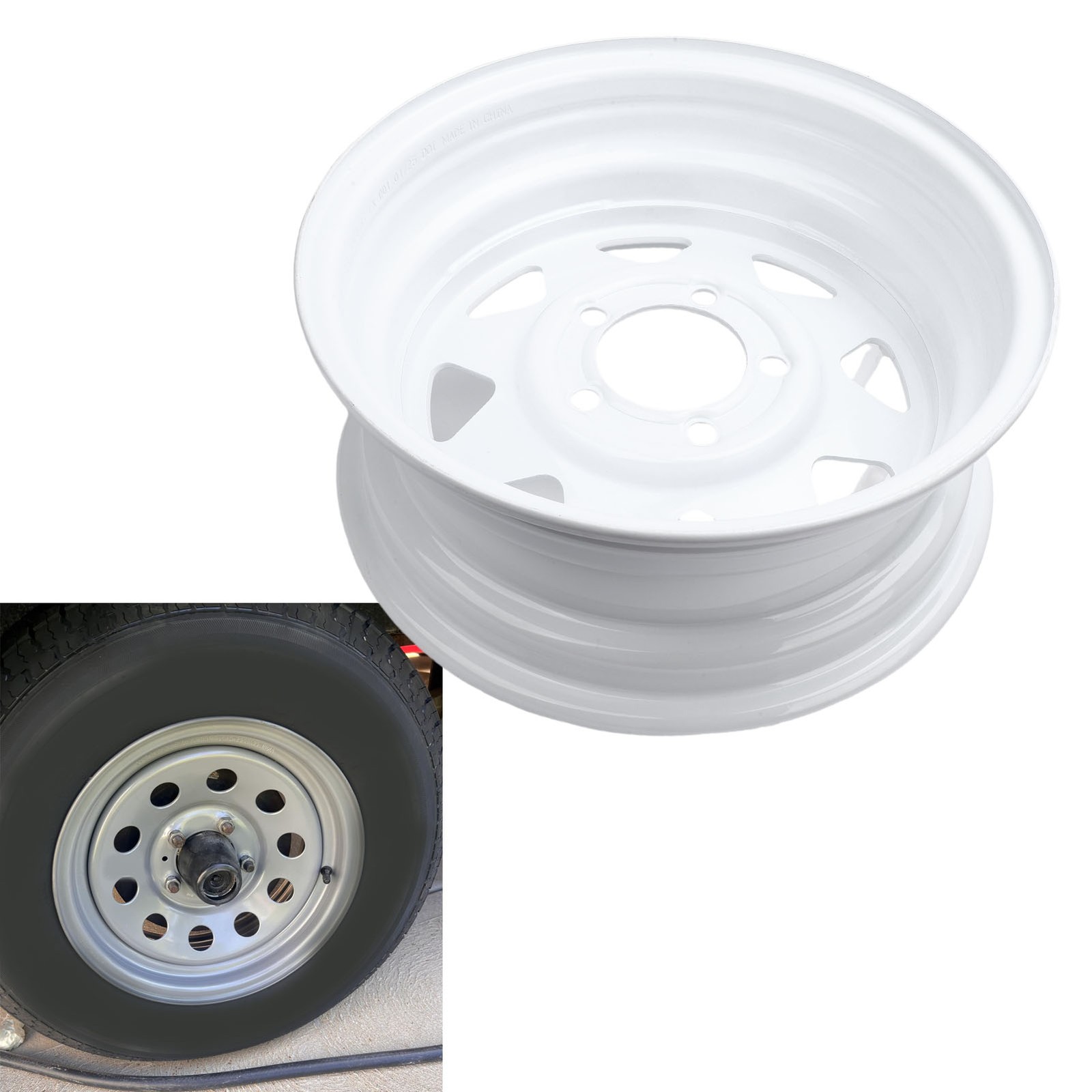 High Strength Steel Trailer Wheel Rim For Utility Cargo Boat Trailer