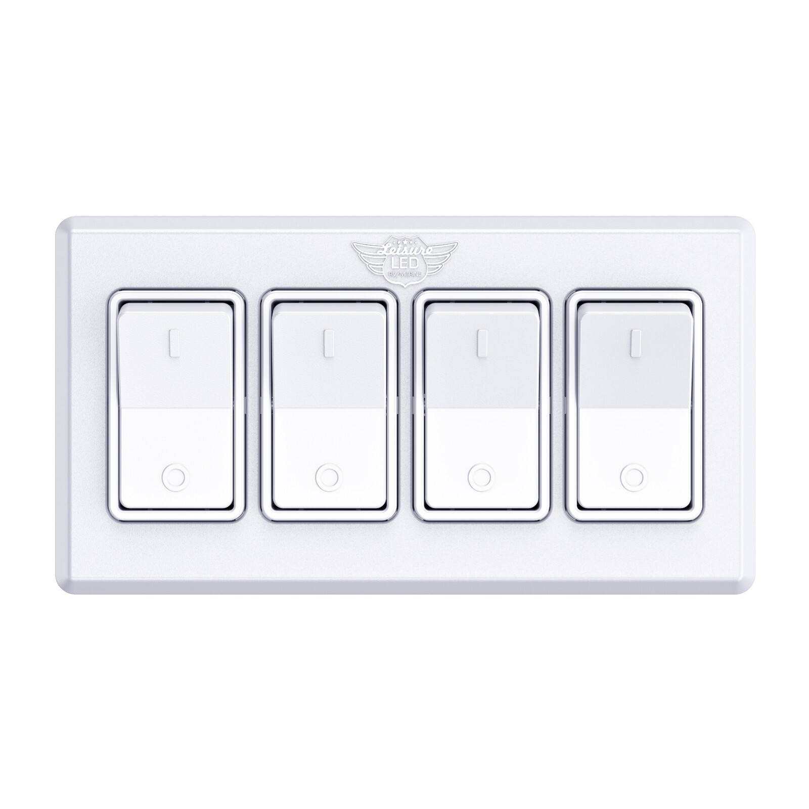 Single 4-Gang On-OFF 12 volt White Light Switch – RV Camper Trailer Marine Boat