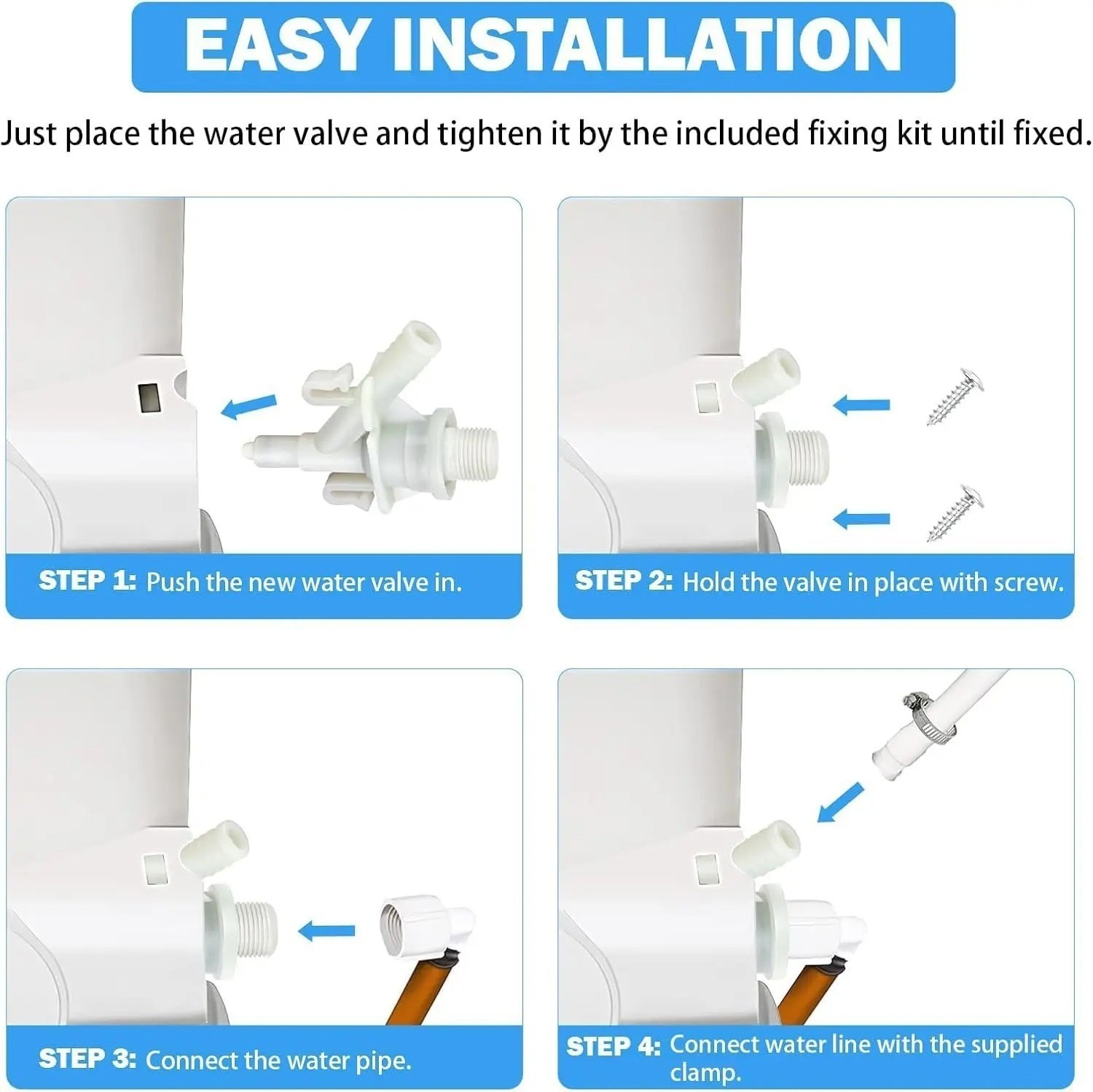 Upgraded RV Toilet Water Valve Kit Leak Proof Dometic 300 310 320 385311641