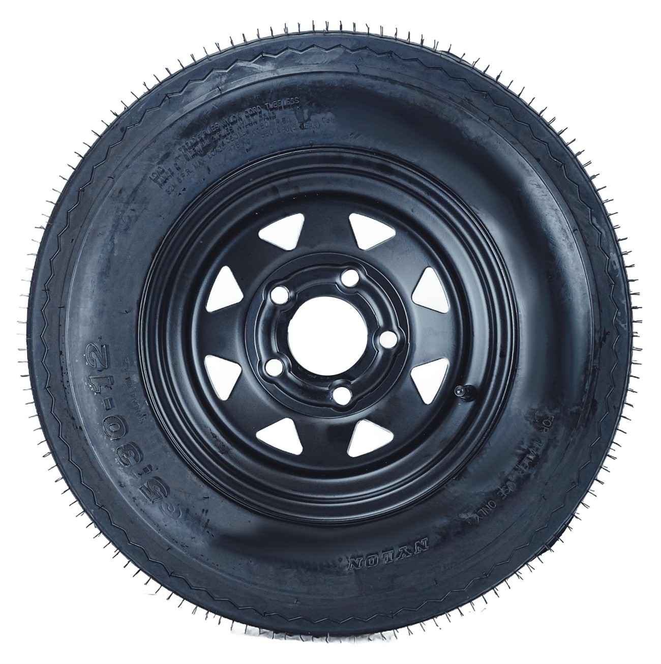 Set of 2,5.30-12 Trailer Tires w/ Rims 5.30×12 5.3-12 530-12, 5 Lug on 4.5″, 6PR
