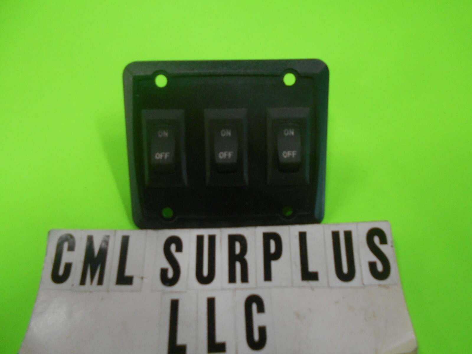 *3 GANG ON OFF 12 VOLT BLACK LIGHT SWITCH RV MARINE FREE SHIPPING
