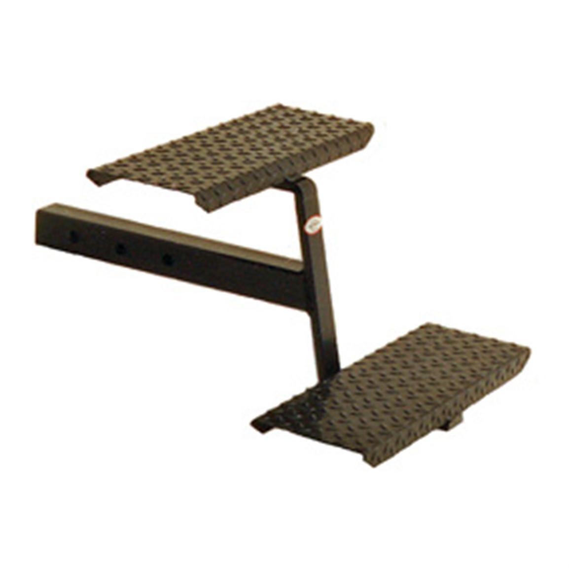 Truck Bed Step- 2″ Receiver Hitch Stairs w/ Two steel Steps RV Slide In Camper