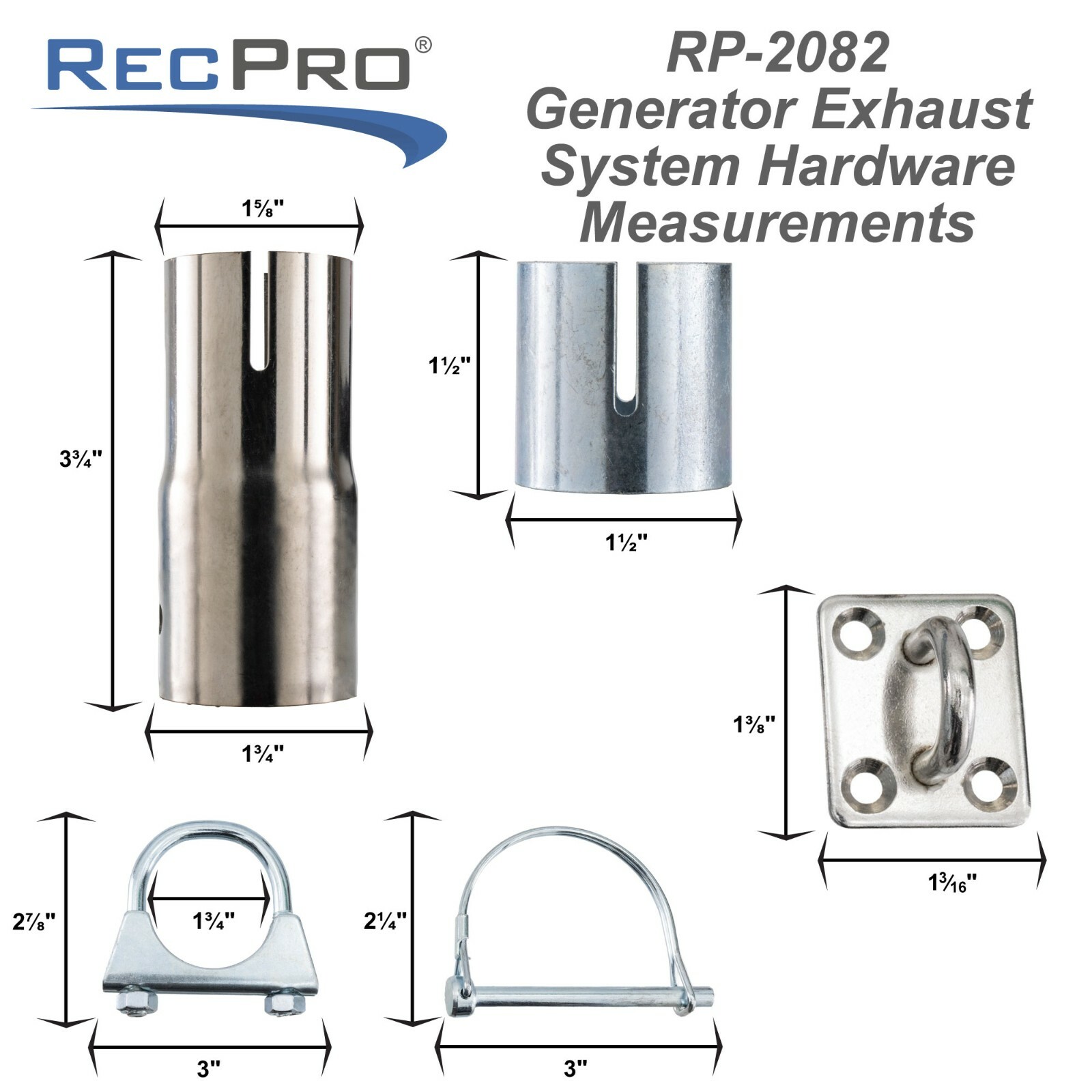 RecPro RV Generator Exhaust Extension Kit