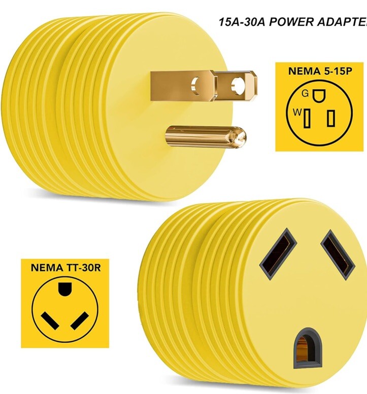 EyGde 50 Amp to 15 Amp 110 RV Adapter – Patented 4200J Power Adapter with Surge