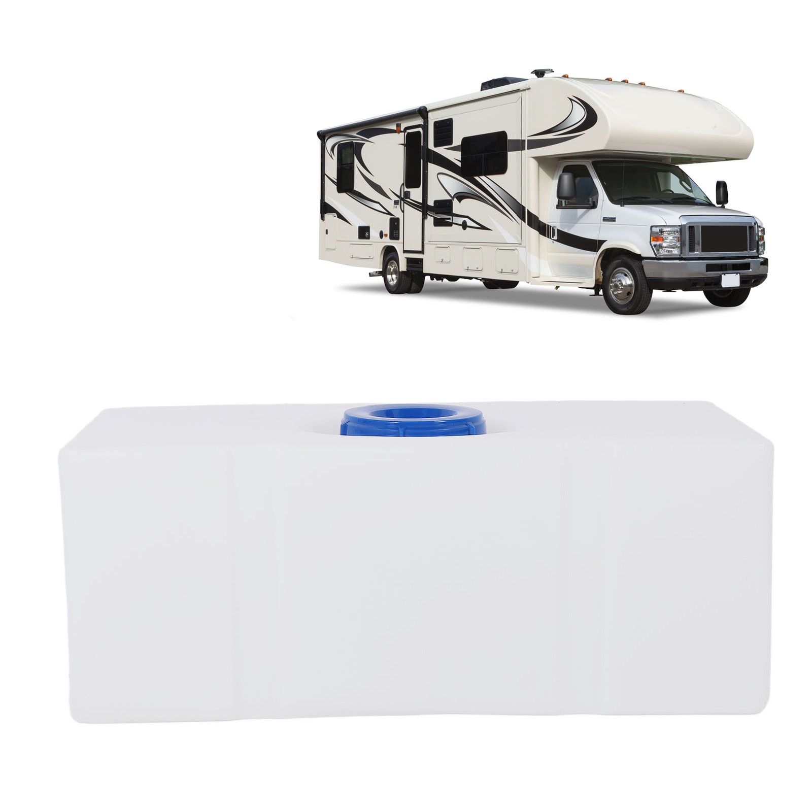 745 X 355 X 295 Mm RV Water Tank LLDPE 21 Gallon Horizontal 130mm Inlet