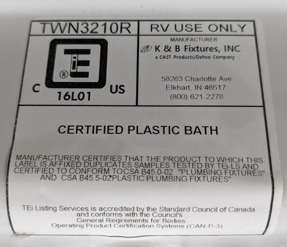 RV Corner Shower Pan 32″ White Center Drain Camper Bath Room Neo Angle Base