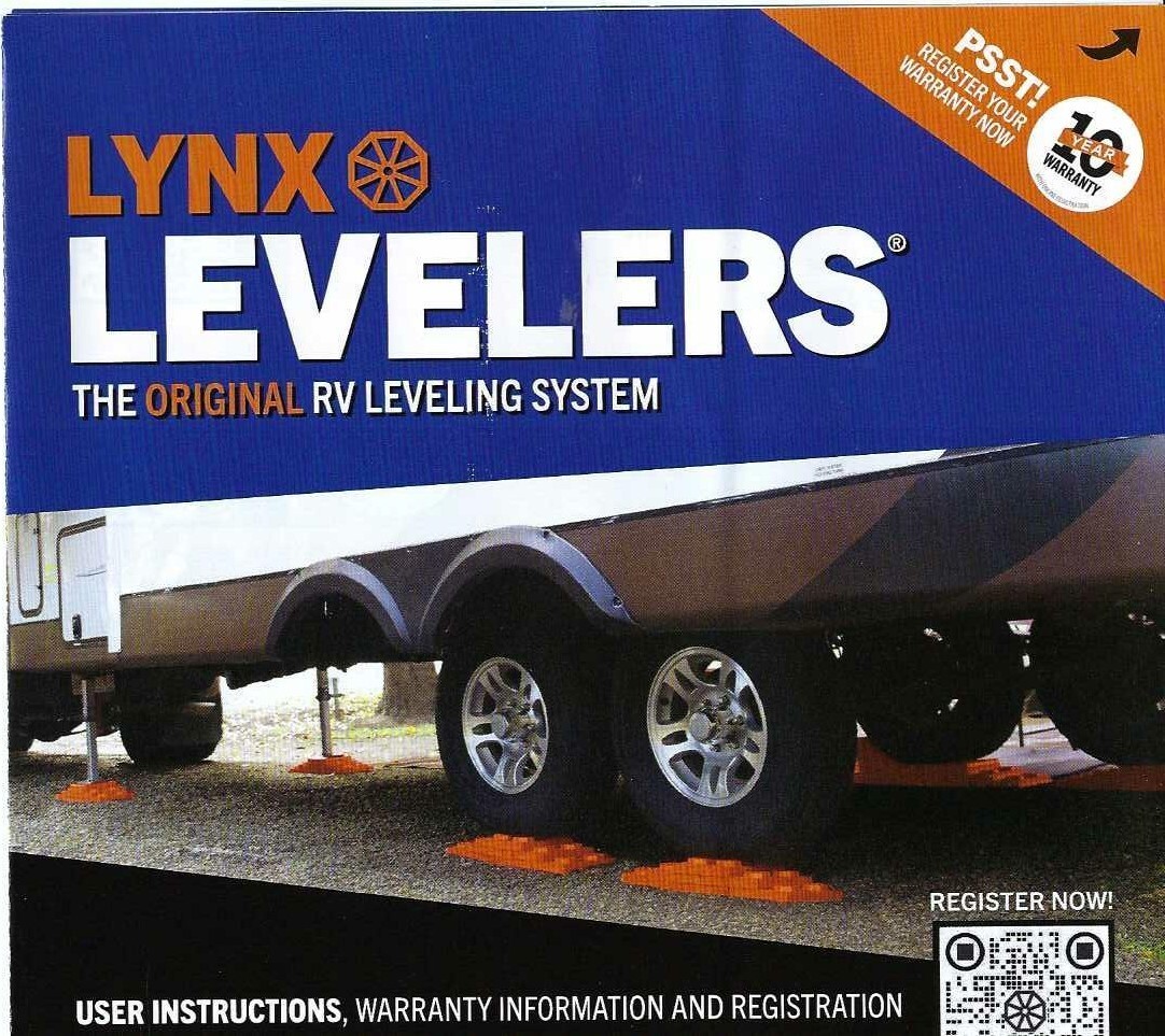 LYNX LEVELERS RECREATIONAL VEHICLE LEVELING KIT SYSTEM 2 COMPLETE SETS W-CASE