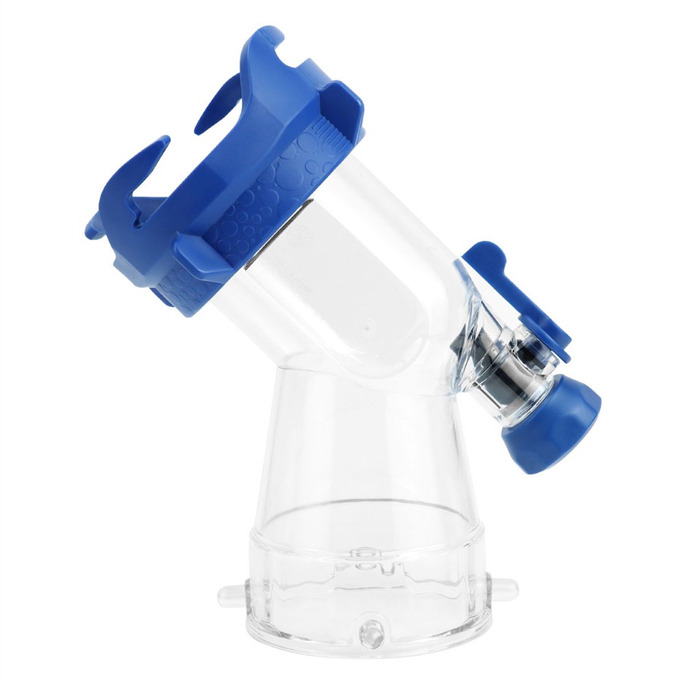 RV Tank Rinser Sewer Adapter, Transparent with Gasket,ON/OFF Switch,UV-Resistant