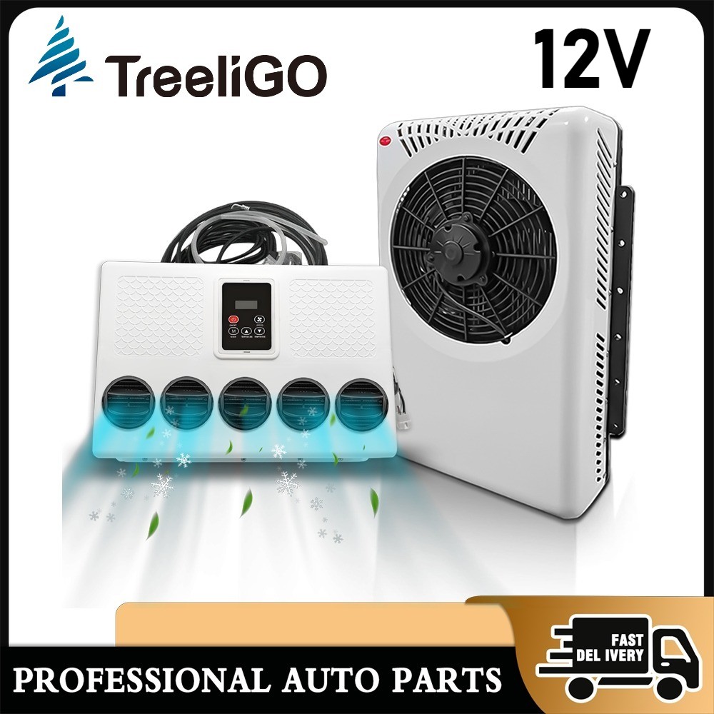 12V Split Air Compact Conditioner Electric Parking Truck Cab A/C For Caravan RV