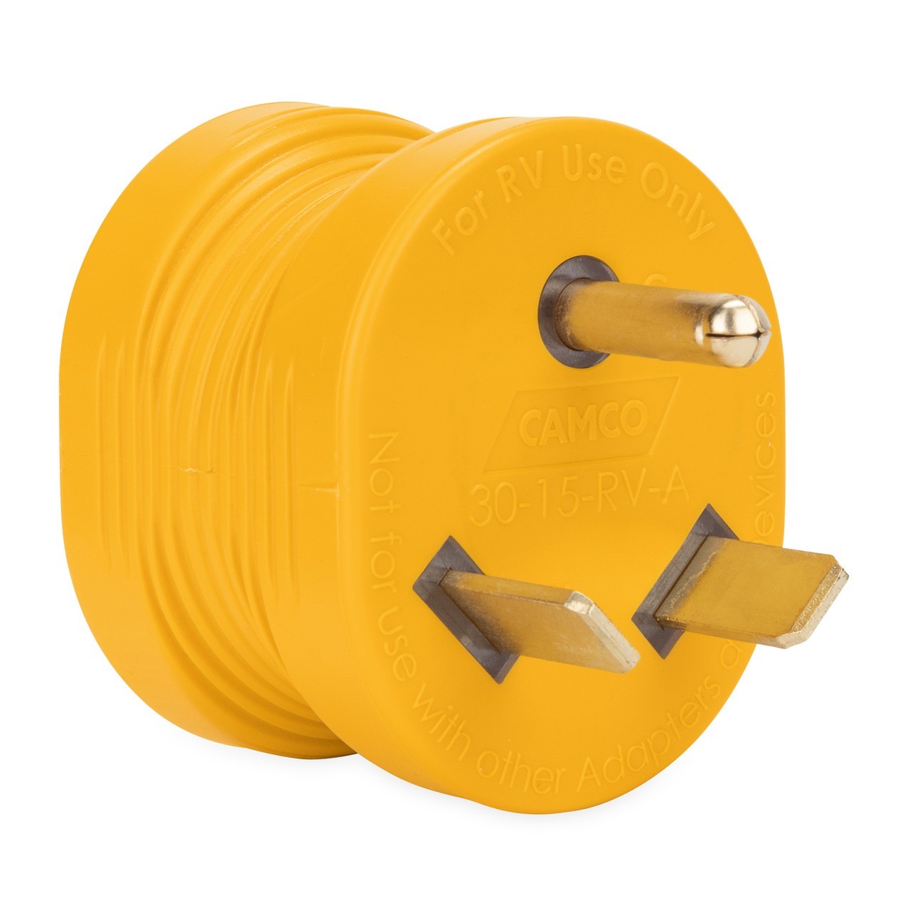 Camco Power Grip 30AM/15AF Adapter 125V/1875W cETL 55233