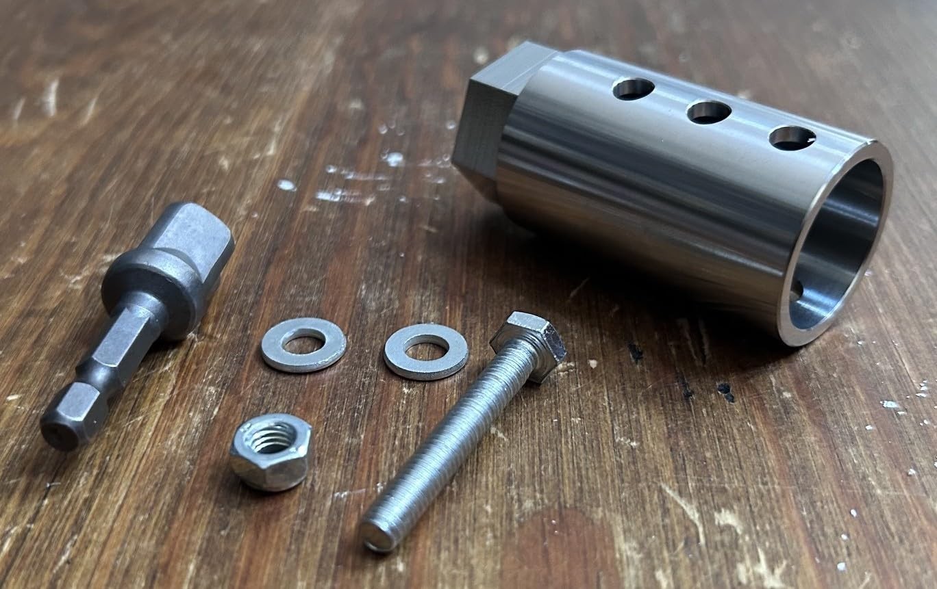 Stainless Steel Trailer Jack Drill Adapter For 1in Drive Shafts Ratchet Tool New