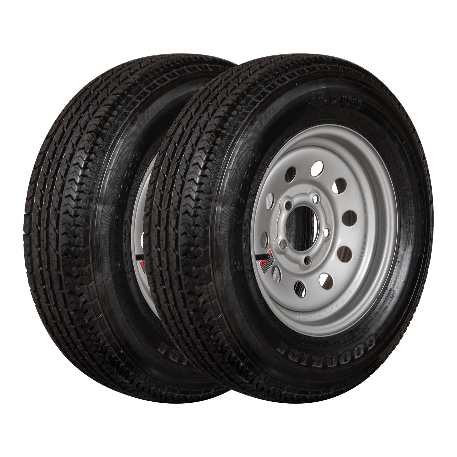 Goodride 13″ 6 ply Radial Trailer Tire & Wheel ST 175/80R13 5×4.5 Pair (2)