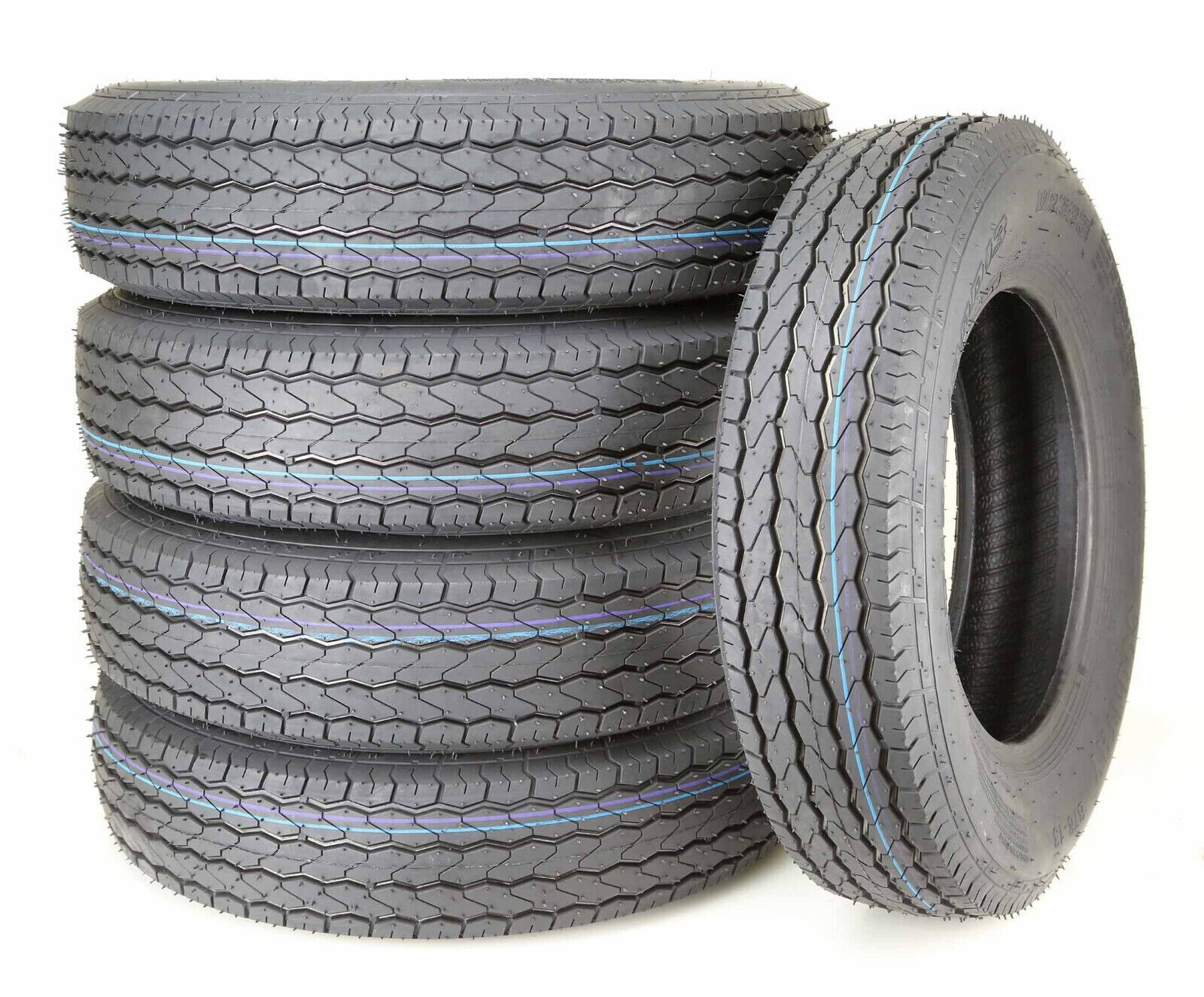 5 Premium Free Country Trailer Tire ST175/80D13 B78-13 8 Ply LR D Heavy Duty