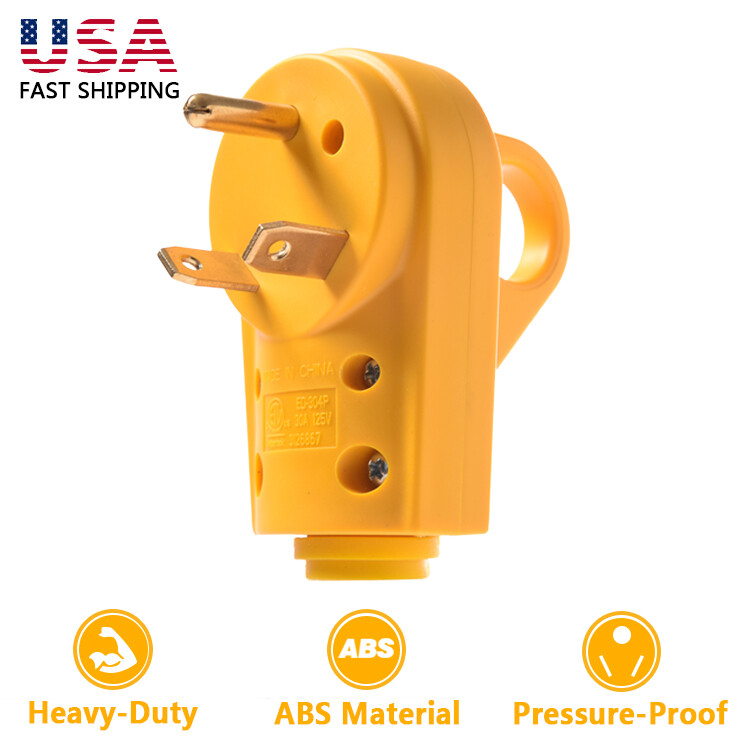 125V 30Amp RV Replacement Male Plug Electrical Cord End Connector Camper TT-30P