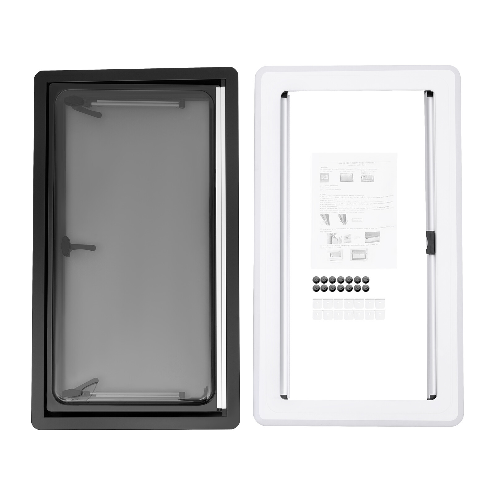 RV Caravan Extrapolated Ventilation Camper Hinged Push Window Hatch 900x500mm