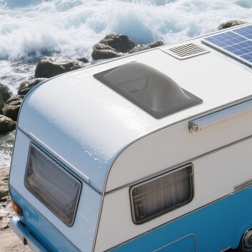 RV Camper Exterior Dome Skylight Replacement 18 × 26 in Clear Black