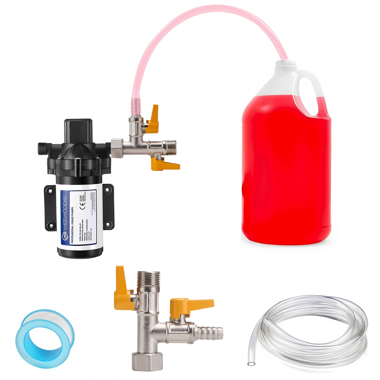 Full-Flow RV Winterizing Kit,RV 3-Way By-Pass Valve Kit