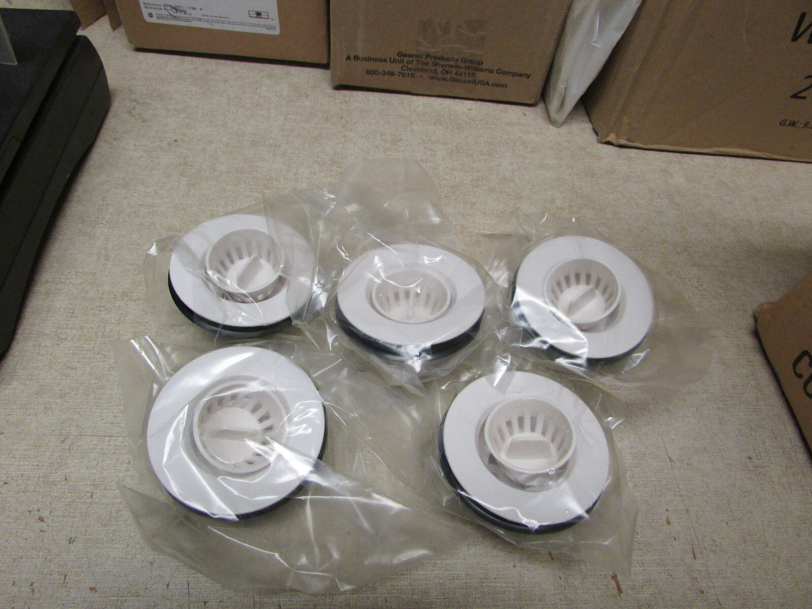 5 PACK RV 2 1/2″ Inch SINK STRAINER ASSEMBLY White Plastic for RV, Camper Marine