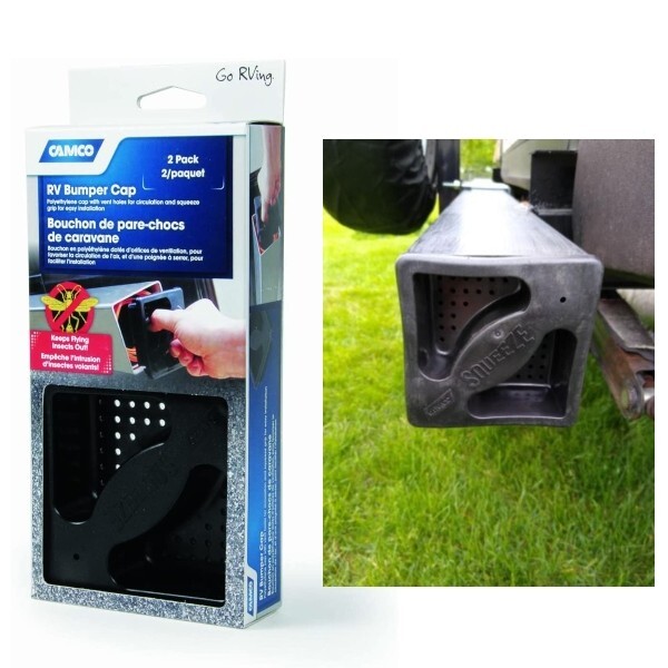 Trailer RV Rear Bumper End Caps Sewer Hose Squeeze Grip Cover No Insect Plugs