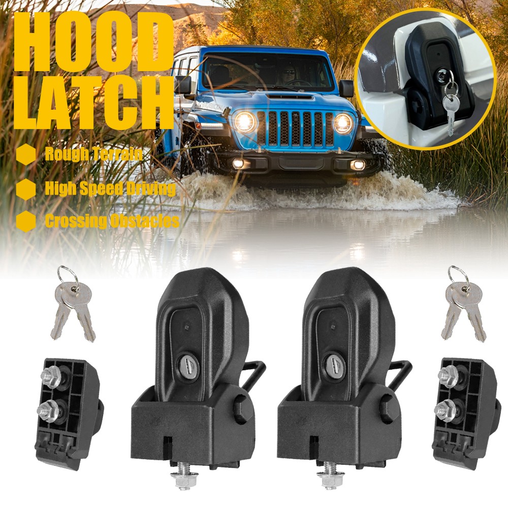1/2/3SET Hood Latches Hood Catch Exterior For 2018-2023 Jeep Wrangler JL JLU