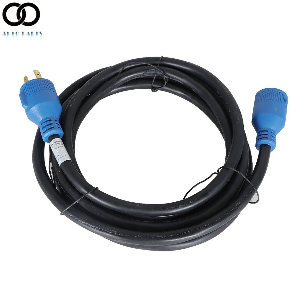 30Amp 15~100 FT Generator RV Power Extension Cord ＆ Pre-Drilled Inlet Box Kit