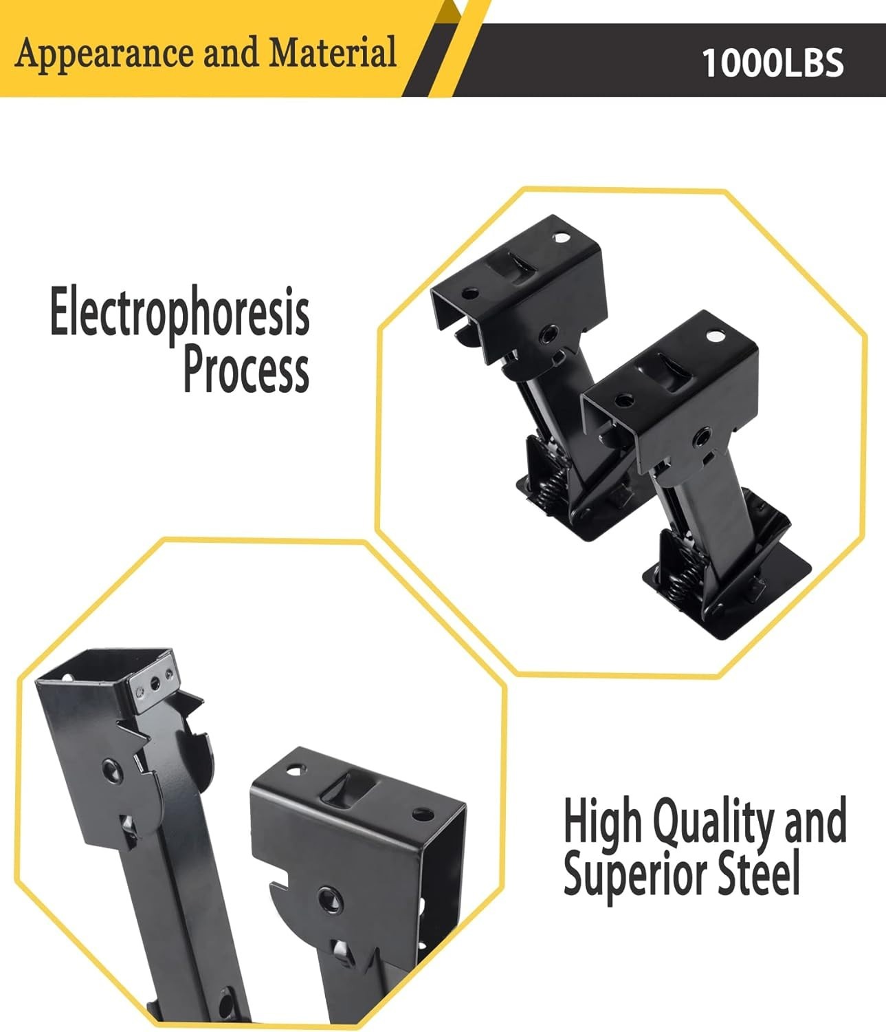 Compact & Reliable Trailer Stabilizer Jacks – 1000 lbs Static Capacity, 2 Pack